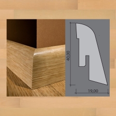 Kährs, soklová lišta, Javor kanadský, 40x19mm