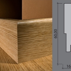 Kährs, soklová lišta, Dub Coast, 60x16mm