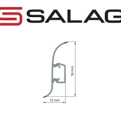 Salag, soklová lišta, F4 Dub královský, 56x23mm