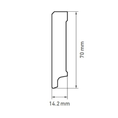 Kronoswiss obvodová lišta k podlaze Grand Selection Origin, dekor Sunshine, 70x14,2mm