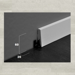 ter Hürne, soklová lišta SKL60, Lucca bílý, 60x20mm