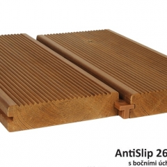 Lunawood terasové prkno Borovice Thermowood AntiSlip 26x117mm 4800mm s bočními úchyty