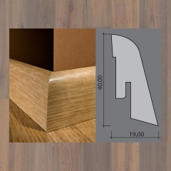 Kährs, soklová lišta, Dub Espace, 40x19mm