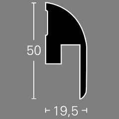 Parador, Soklová lišta SL 2, Dub D016, 50x19,5mm