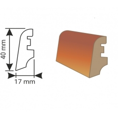 K-Produkt obvodová lišta KP40, Dub eleg. bílý 3751, 40x17mm