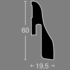 Parador, Soklová lišta SL 4, Ořech D003, 60x19,5mm