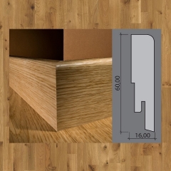 Kährs, soklová lišta, Dub, matný lak 60x16mm