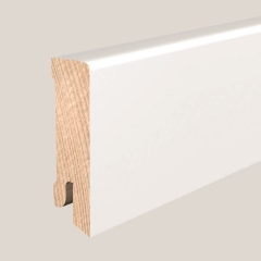 KGM by Floor Forever, Modern 80, Bílá RAL 9010, 80x16mm, smrkové jádro+fólie