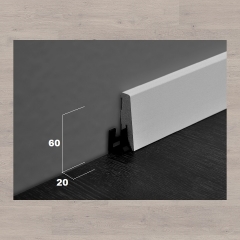 ter Hürne, soklová lišta SKL60, Dub Helsinky bílý, 60x20mm