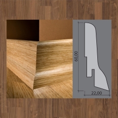 Kährs, soklová lišta, Ořech, 60x22mm