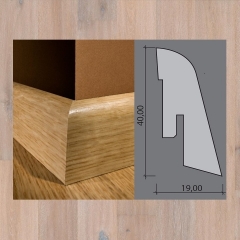 Kährs, soklová lišta, Dub Manor, 40x19mm