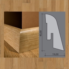 Kährs, soklová lišta, Dub, 60x22mm